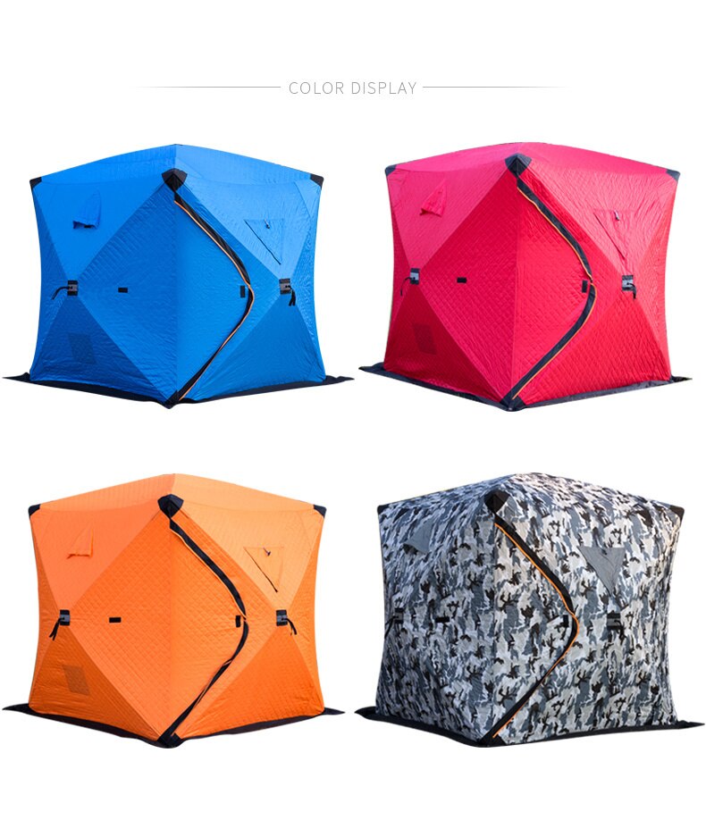 Cheap Goat Tents Large Space Thicken Three Layers Cotton Warm Keeping Winter Ice Fishing Tent Windproof Waterproof Anti snow Camping Fishing Tent Tents 